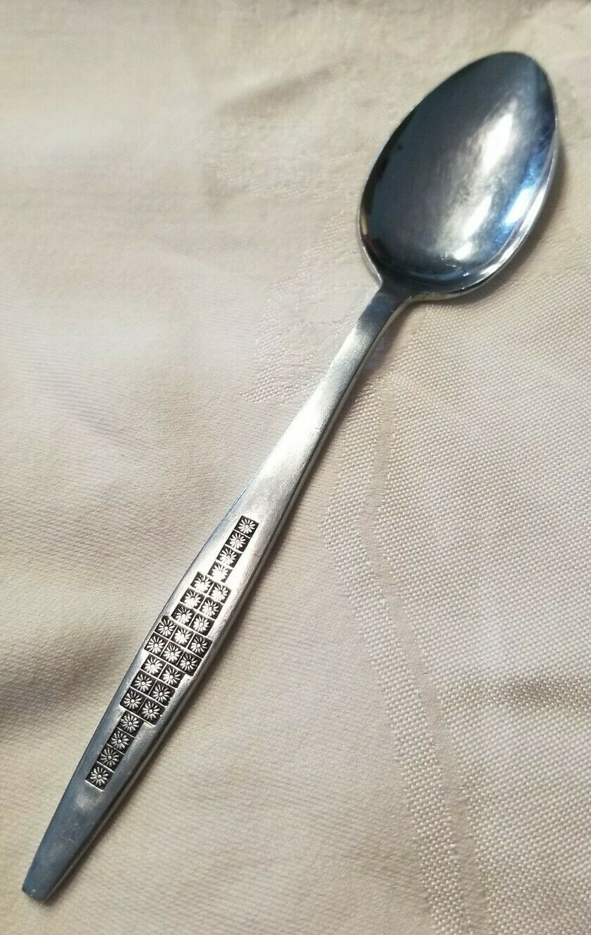 National Sunflower Stainless Soup/Place Spoon 7 1/2"  JAPAN