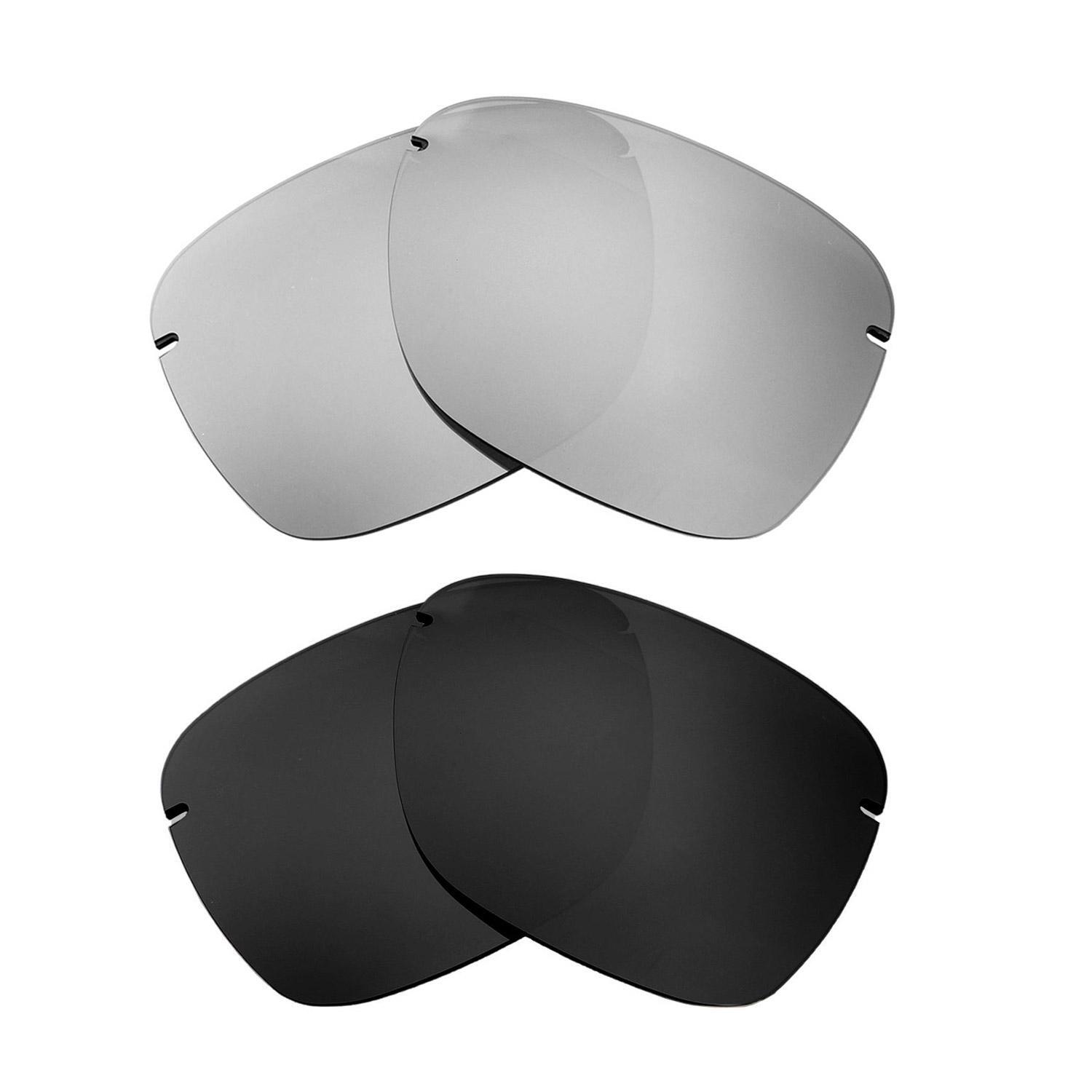 Walleva Titanium + Black Polarized Lenses For Oakley Tailhook Sunglasses