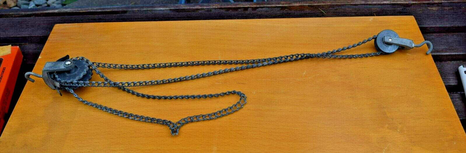 VNTG Mini Chain Block & Tackle Winch Physics Demonstration 29 inch length