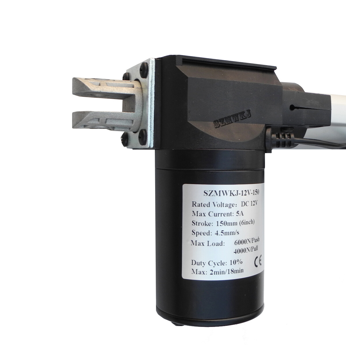 6000N 1320lbs 12V Linear Actuator 150mm 6" Stroke DC Motor &Controller &Brackets