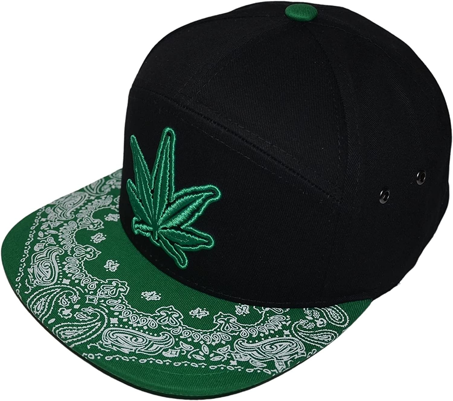 Popfizzy Weed Hat, Mens Pot Leaf Hats, Marijuana Snapback Cap, Cannabis