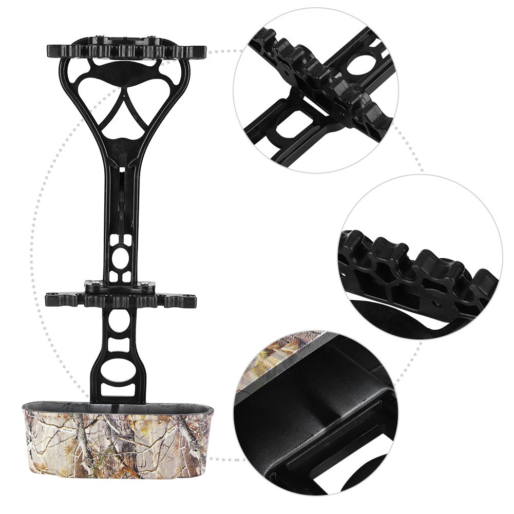 Archery Quiver Black Accessory Universal For Compound Bow Hunting Shooting