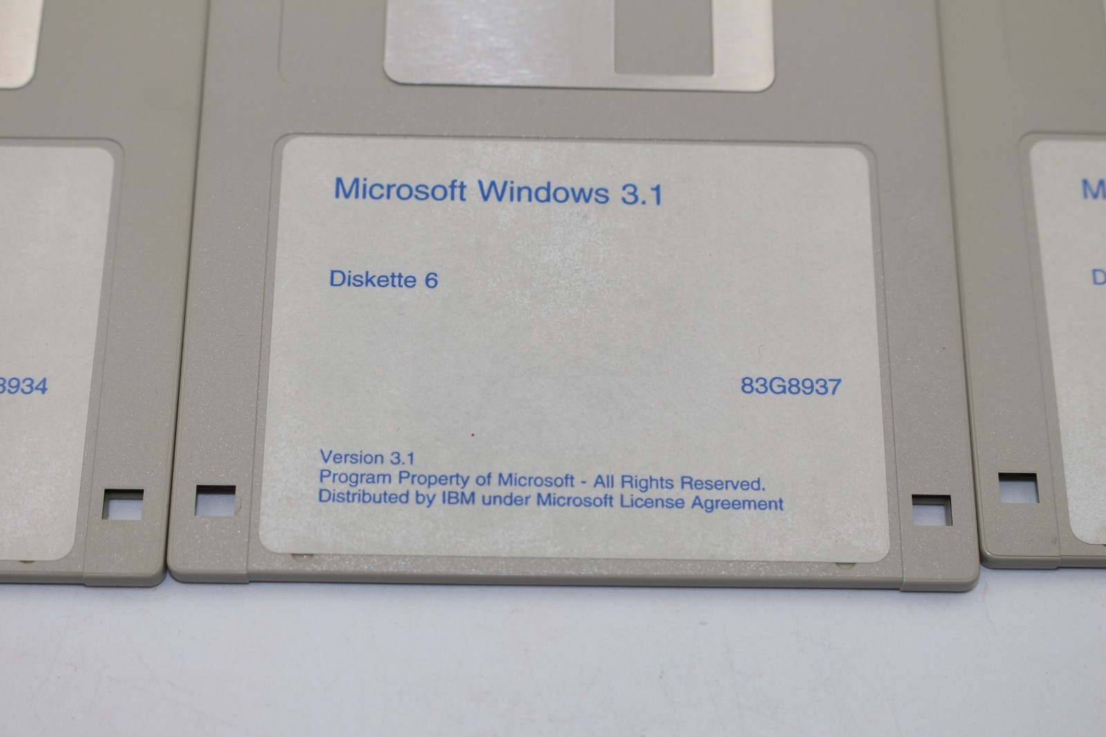 Microsoft Windows 3.1 OS - 3.5" Floppy Boot Disks - (disk 1-7)