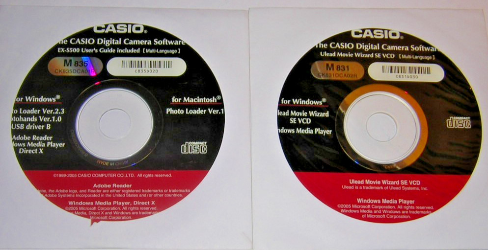 Canon EX-S500 Digital Camera Utilities and User's Guide CD-ROM Set (2005)