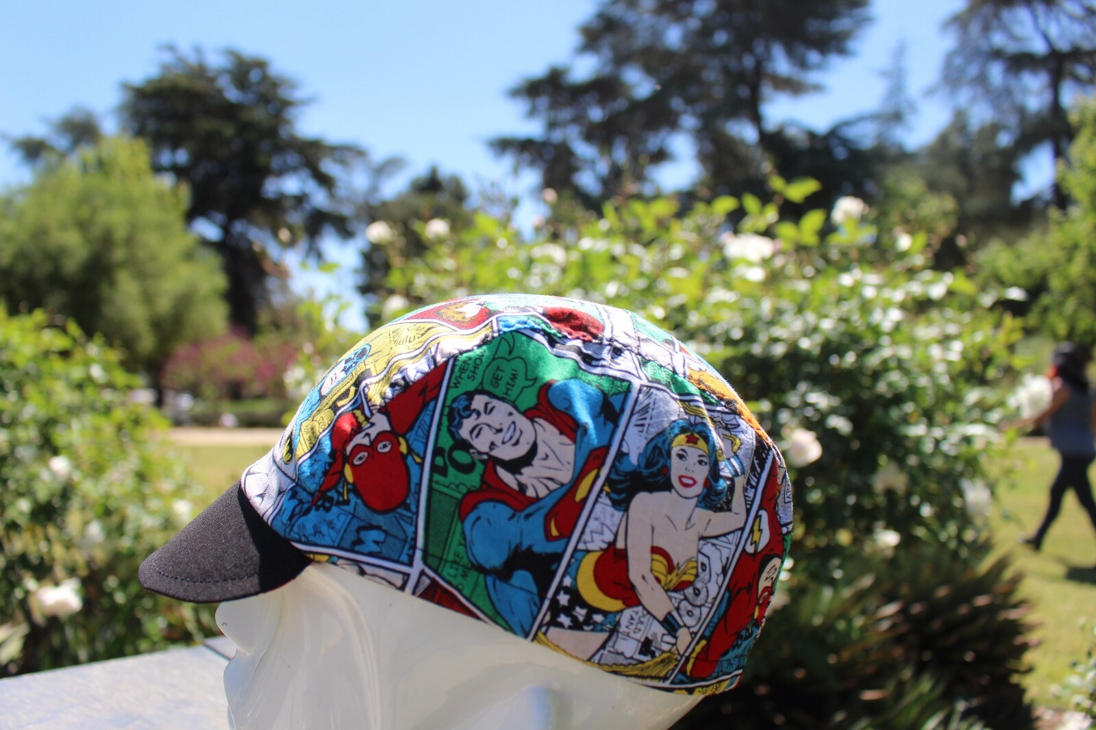 CYCLING CAP COMICS   HANDMADE IN USA,   S M L