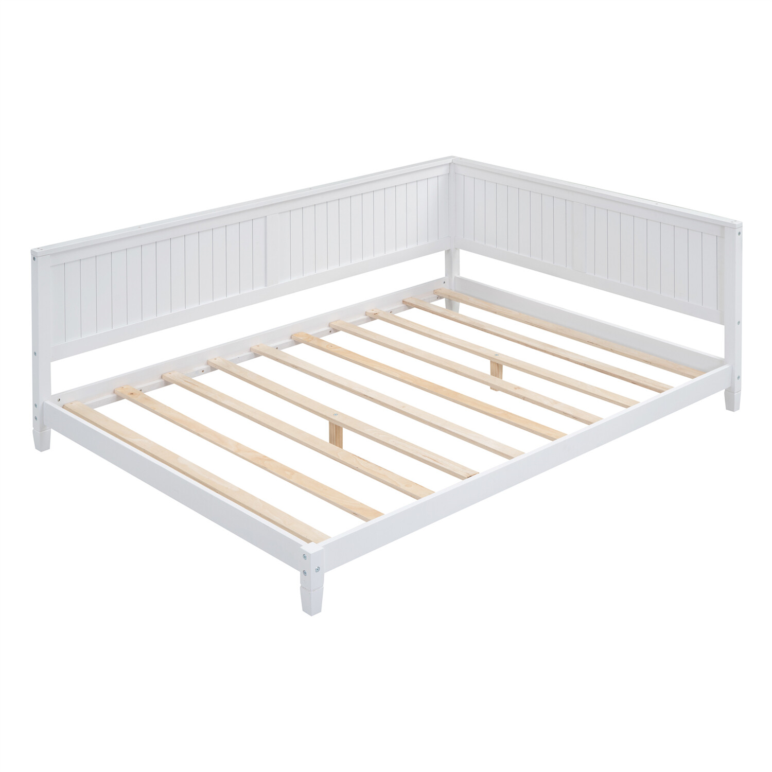 Full Size Wooden Daybed Modern Wooden Bed Frame Sofa Bed White/Gray/Espresso