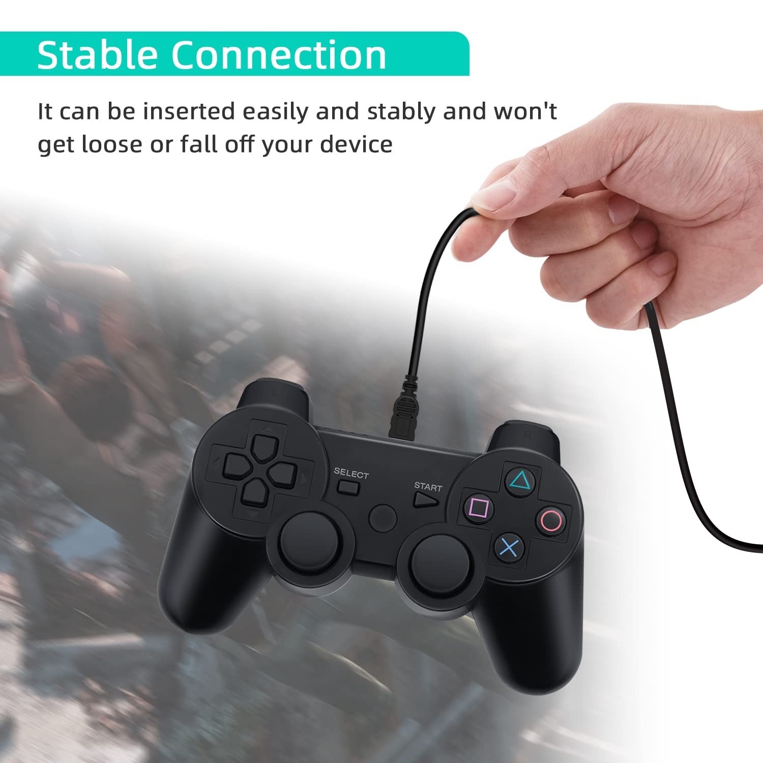 Reliable Mini USB Charger for PS3 Controllers - 2 Pack, High-Speed Data Sync