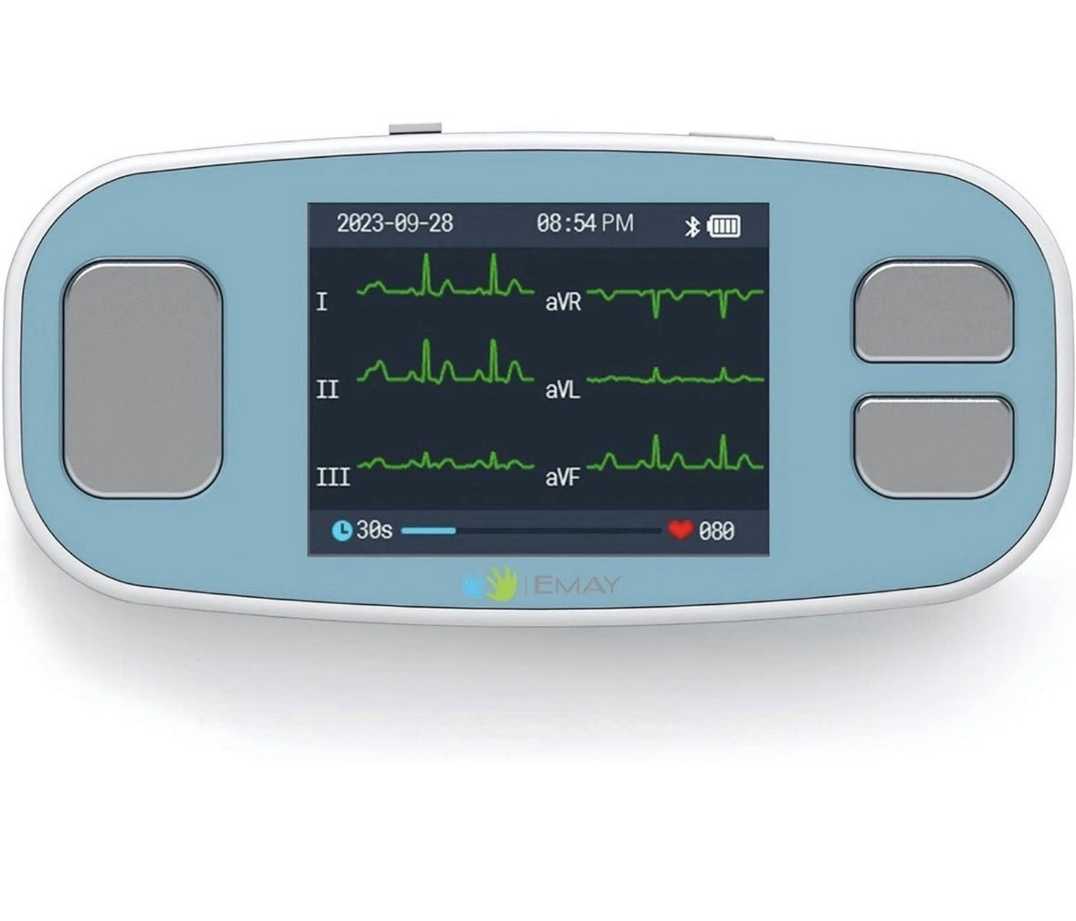 EMAY 6L Portable EKG, ECG & Heart Rate Rhythm Monitor Recording in 6 Channels