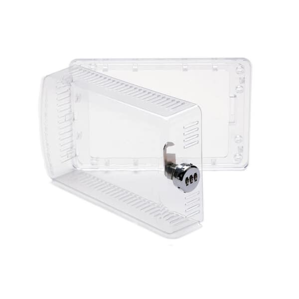 StatGuardPlus Universal Thermostat Guard Cover Clear with Changeable Code Lock