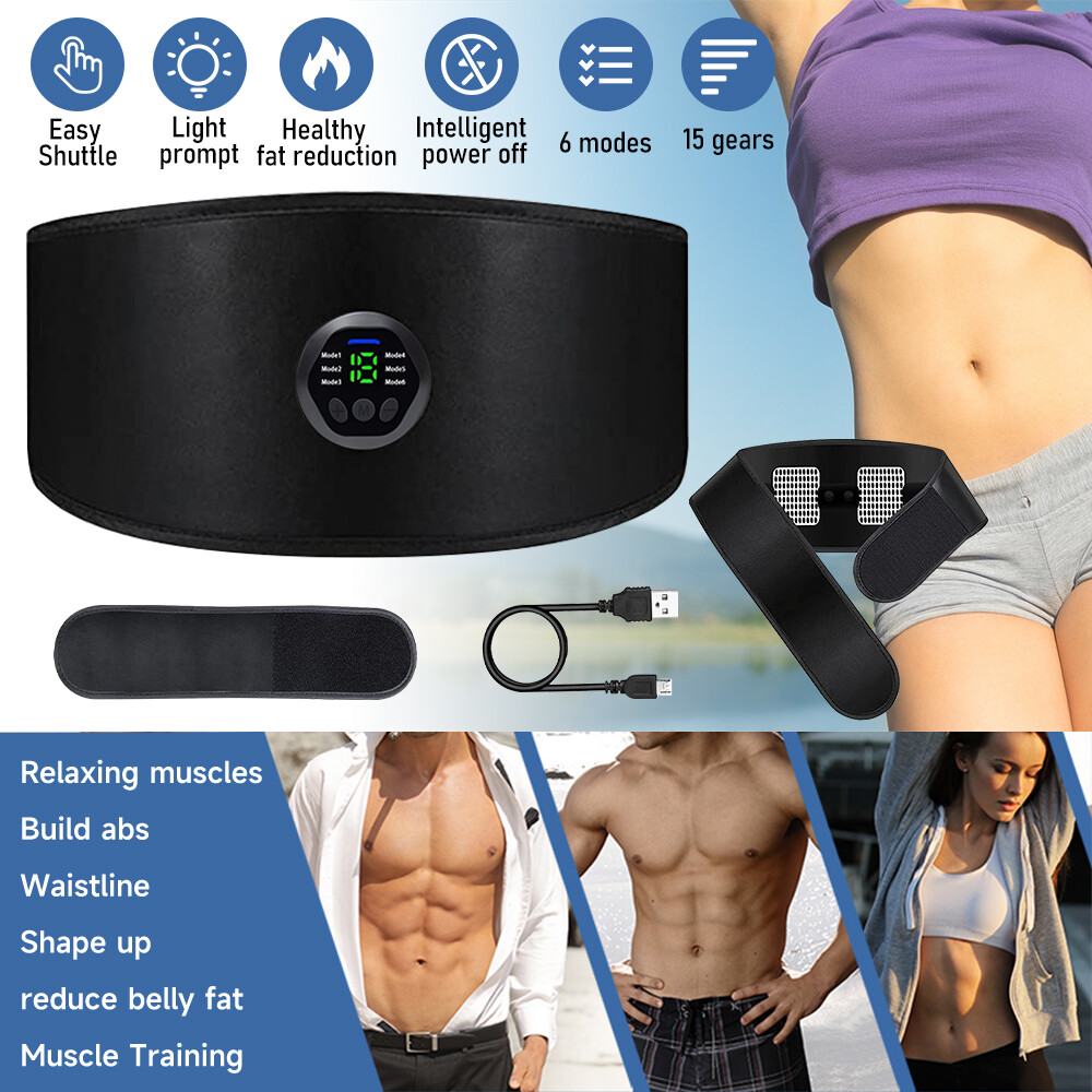 ABS Electric Muscle Stimulate Machine Abdominal Trainer Fitness Workout Belt