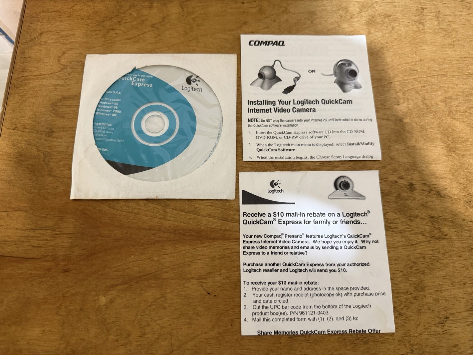 Logitech QuickCam Express Internet Video Camera Version 5.4.6 *DISC AND MANUAL**
