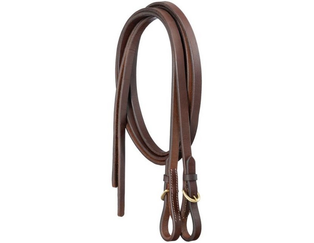 Royal King Reins Leather Split Buckle Ends 5/8" x 8' Brown 43-1800
