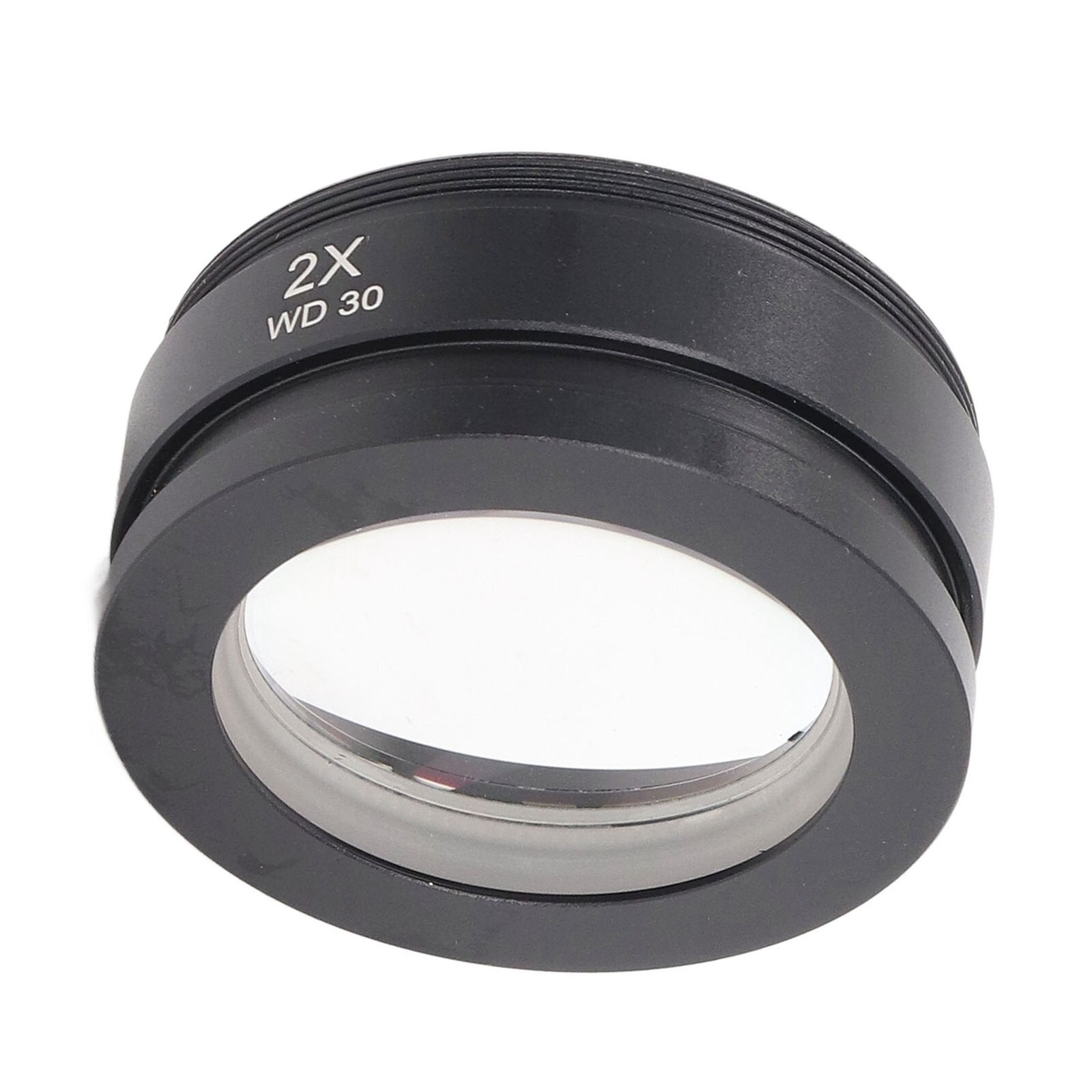 Auxiliary Objective Lens Aluminium Alloy 2X Accessory for Stereo Microscope WD30