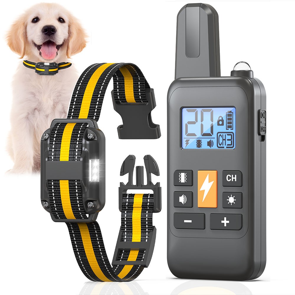 3300FT Dog Training Collar Rechargeable Remote Shock Pet Waterproof Trainer