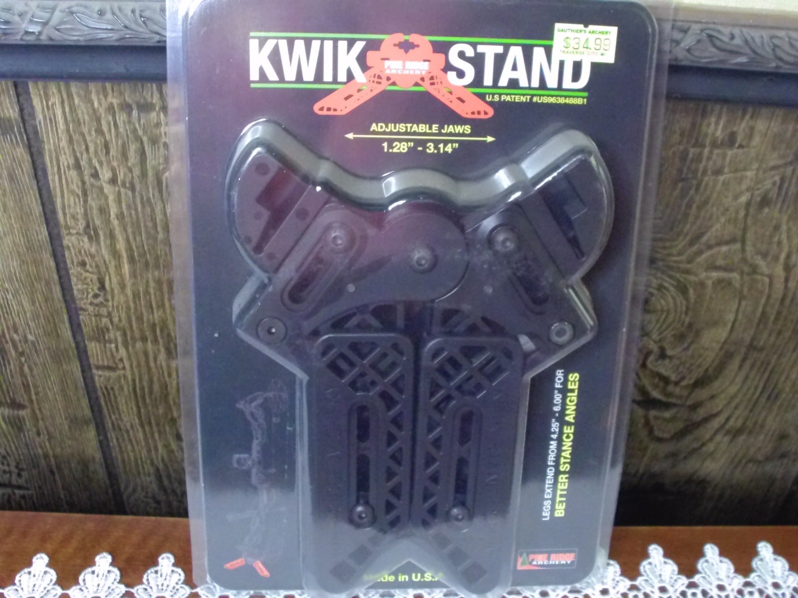 Pine Ridge Archery Kwik Stand Bow SUPPORT Kickstand-BLACK