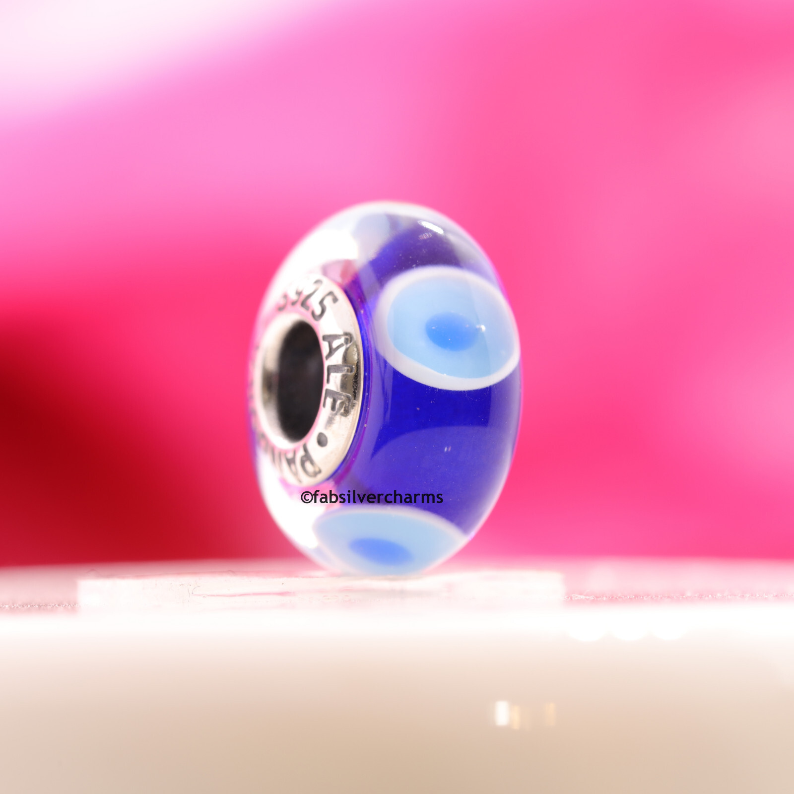 New Authentic Pandora Evil Eye Protection with Dark Blue Murano Charm 791661