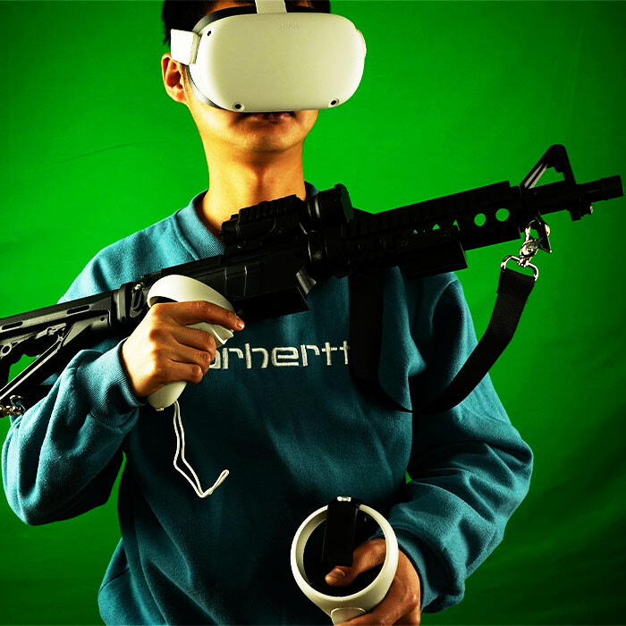 New VR Headset Controller Game Shooting Gun Double Handle for Oculus quest 2