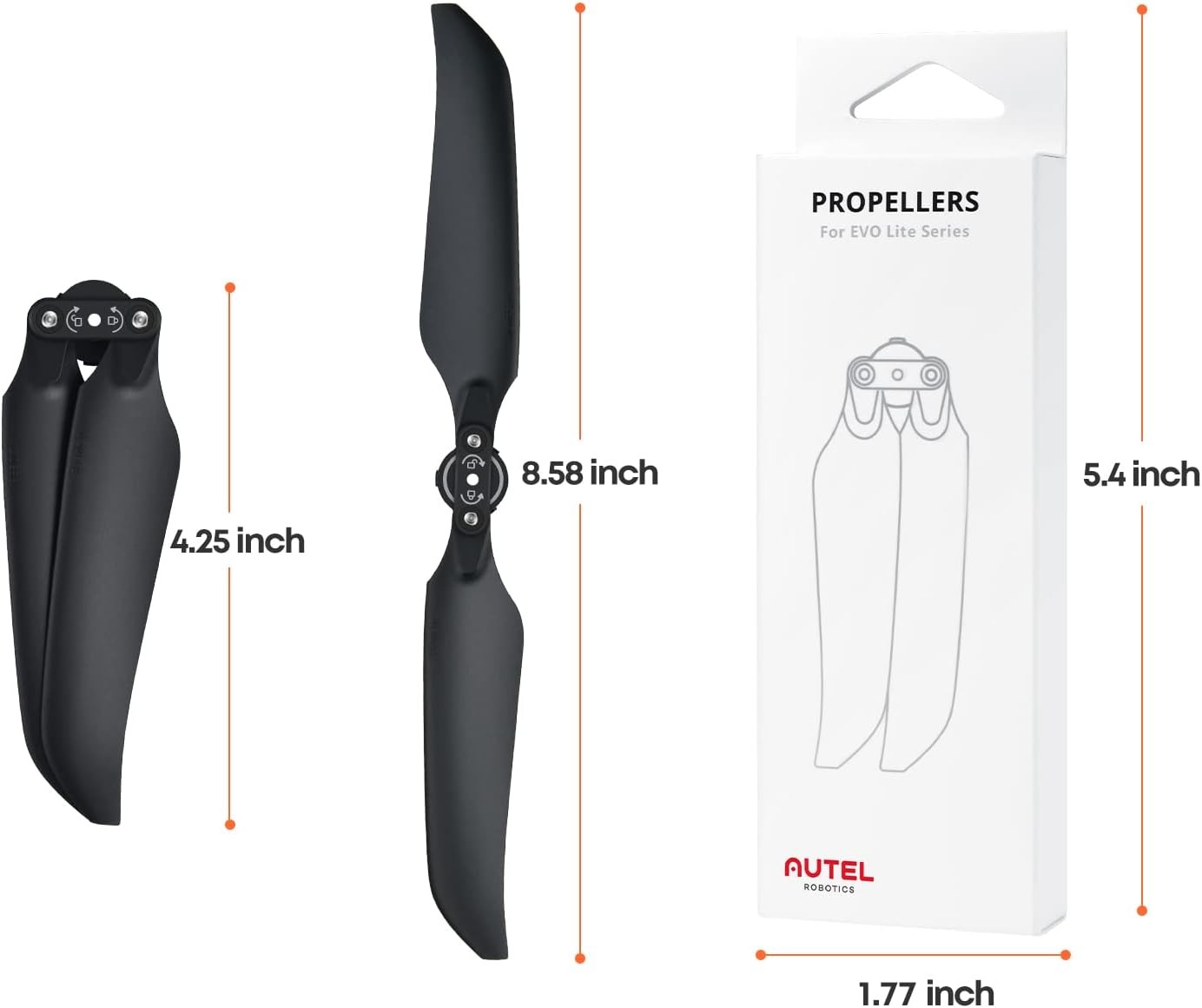 Genuine Autel EVO Lite + Enterprise Propellers CW CCW Pair Replacement Part