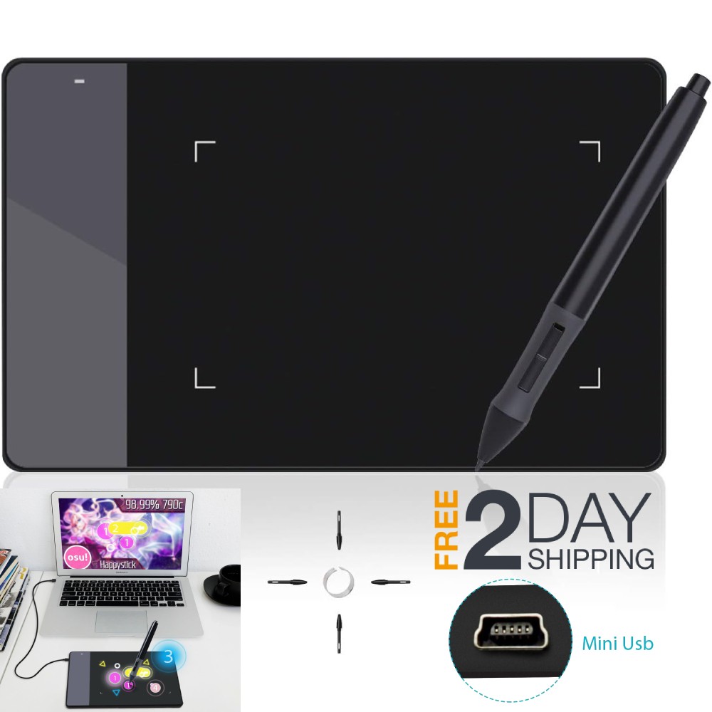 Mini Tableta De Dibujo Digital 4 x 2.23 Con Lapiz Inalambrico Para PC En Oferta