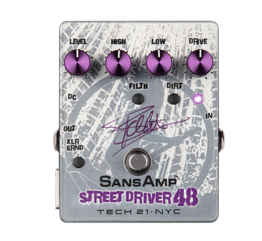 Tech 21 Frank Bello SansAmp Street Driver 48 Bass DI Distortion Pedal- Open Box