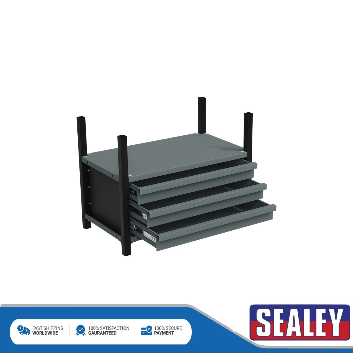 Sealey Modular Storage Mid Unit 3 Drawer & 1 Shelf 580mm APMRM2