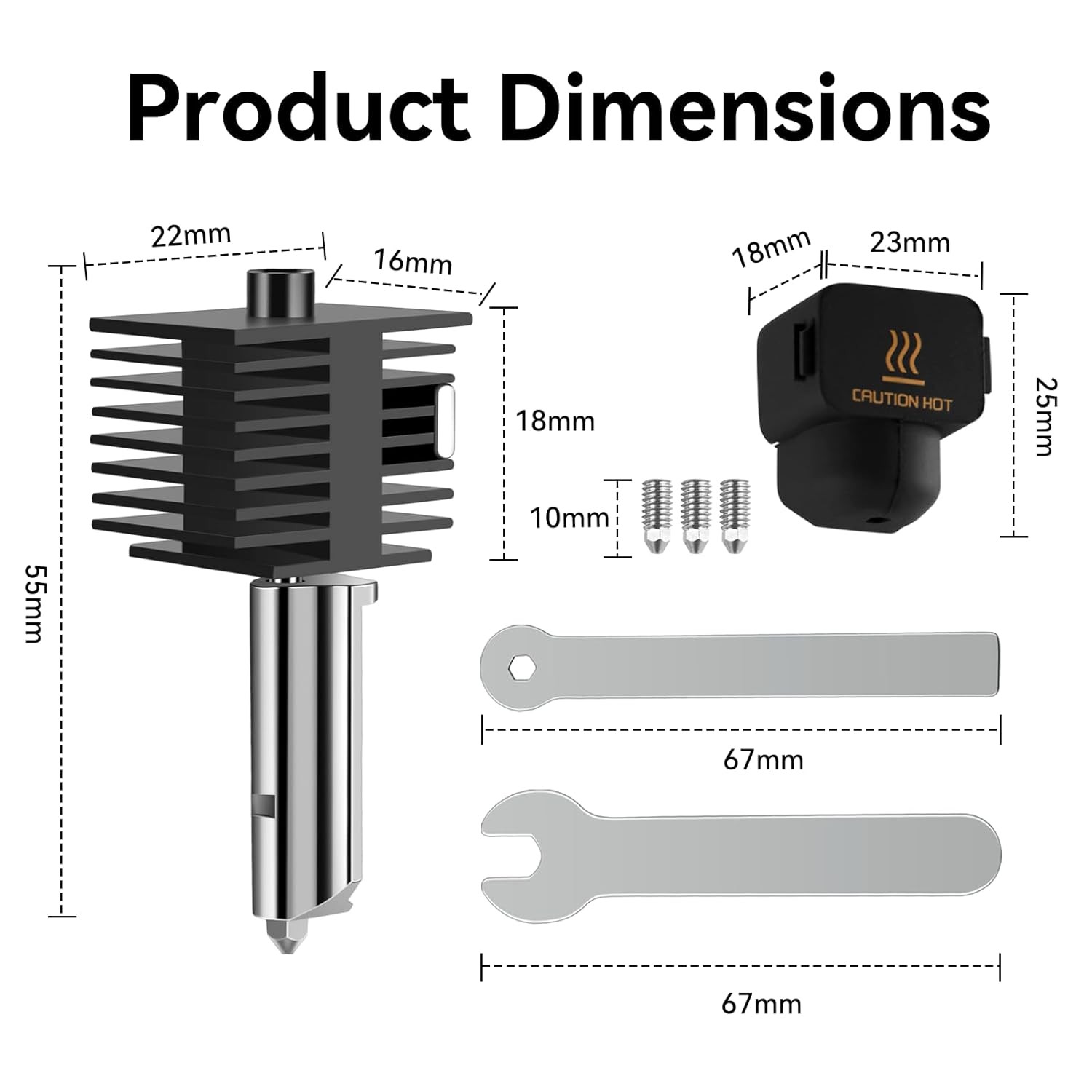 Extruder Hotend Kit for Bamboo Lab A1, A1 Mini 3D Printer, Heating Block...