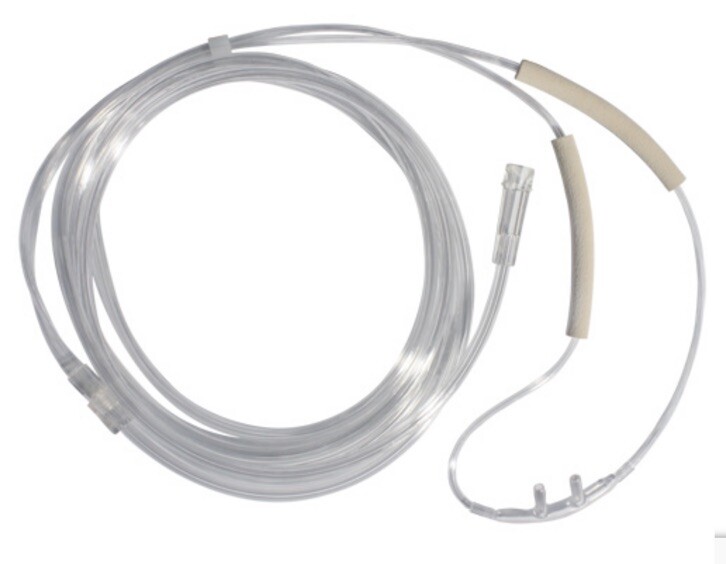 CASE Of 25 Sunset RES1107EC Adult Cannula with 7ft Supply Tube and Ear Cushions