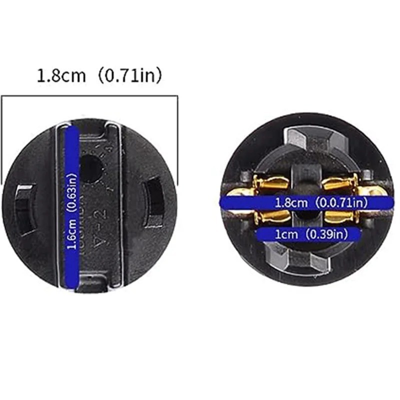 10x T10 PC194 LED Bulb Instrument Panel Cluster Dash Lights Twist Lock Sockets