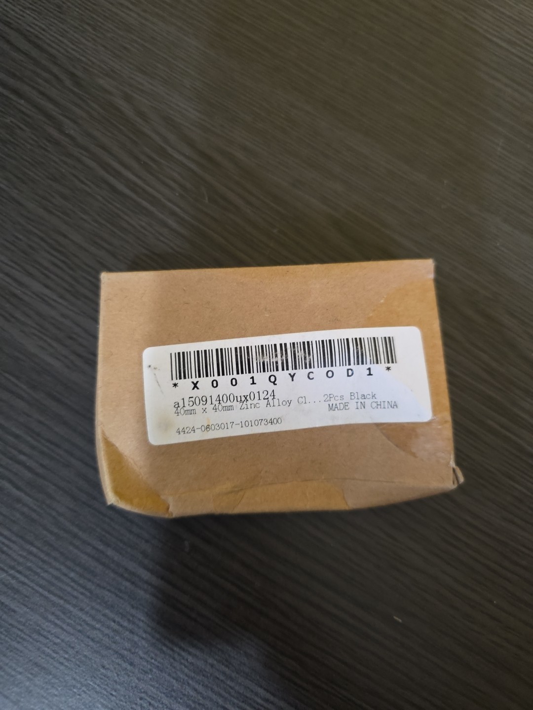 NIB/Sealed 40mm x 40mm Zinc Alloy Closet Cabinet Door Hinge Black 2Pcs Free Ship
