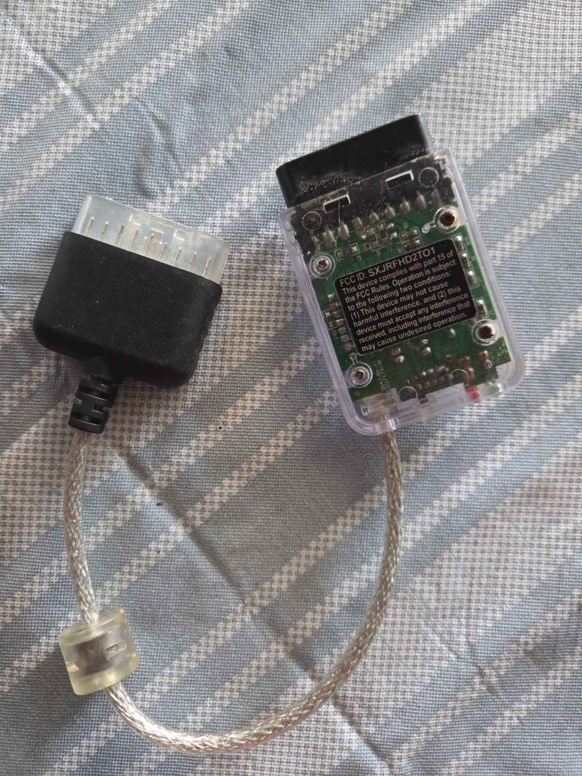 Clear Nyko Wireless Controller for Sony Playstation 2 w/ dongle receiver Tested