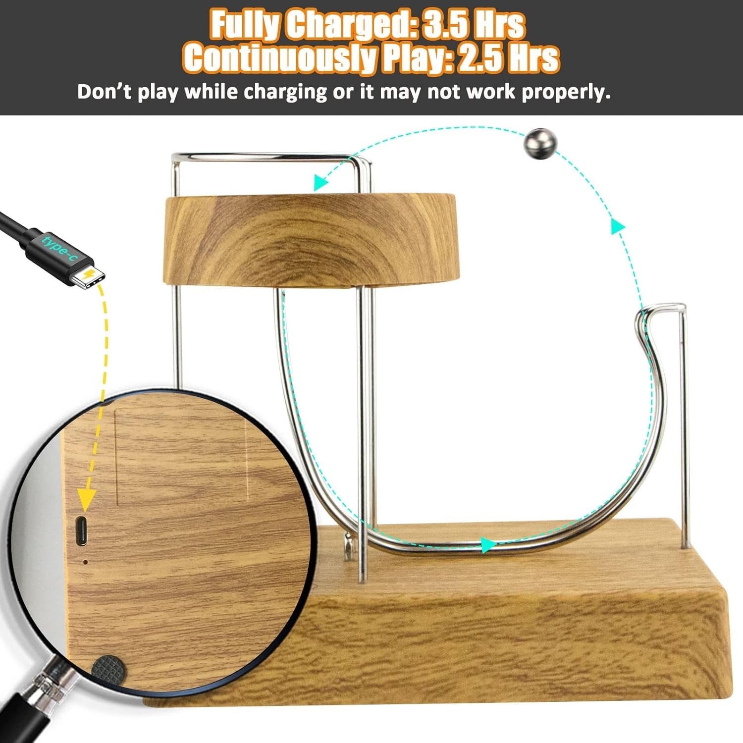 Stable and Low-Noise Perpetual Motion Device - Science Teaching Tool, 1.37 lbs