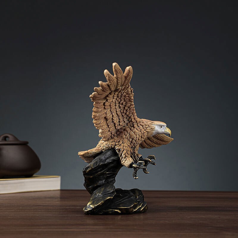 Bronze Eagle Statue Bronze Wild Animal Sculpture Eagle Figurine for Home Decor