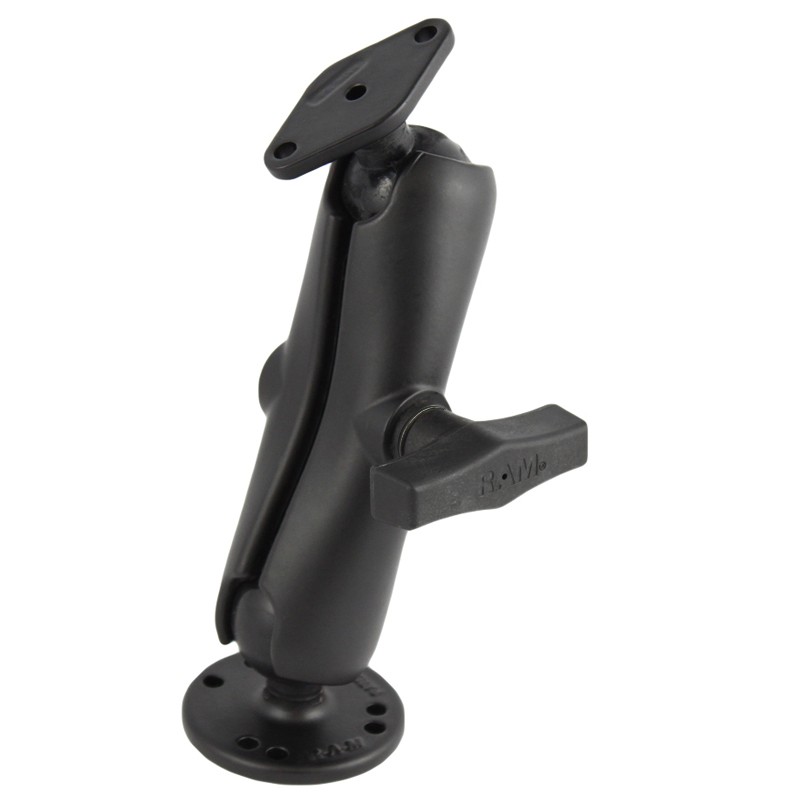 RAM Flat Surface Mount with Round & Diamond 1.5" Ball Bases - RAM-138U