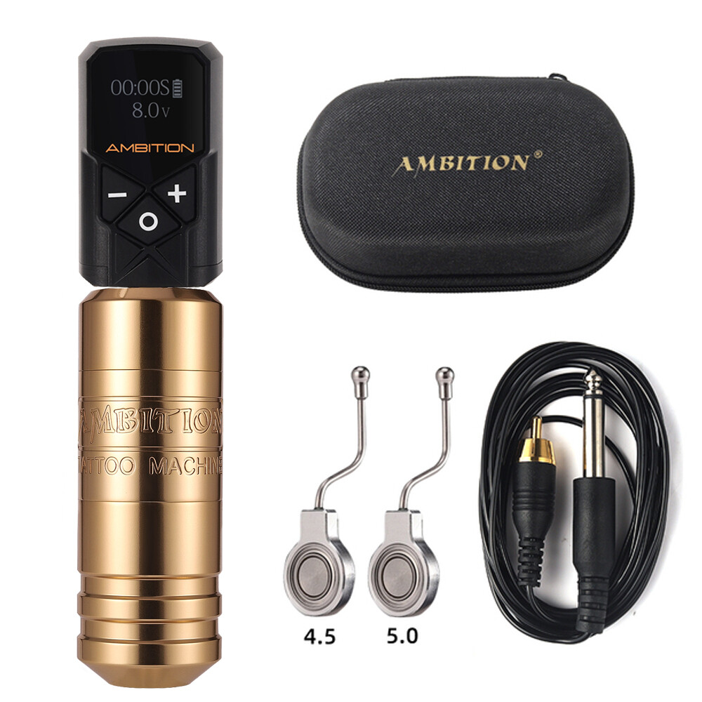 Wireless Tattoo Machine Rotary Pen Battery Pack 2400mAh Motor Stroke 4.0-5.0mm
