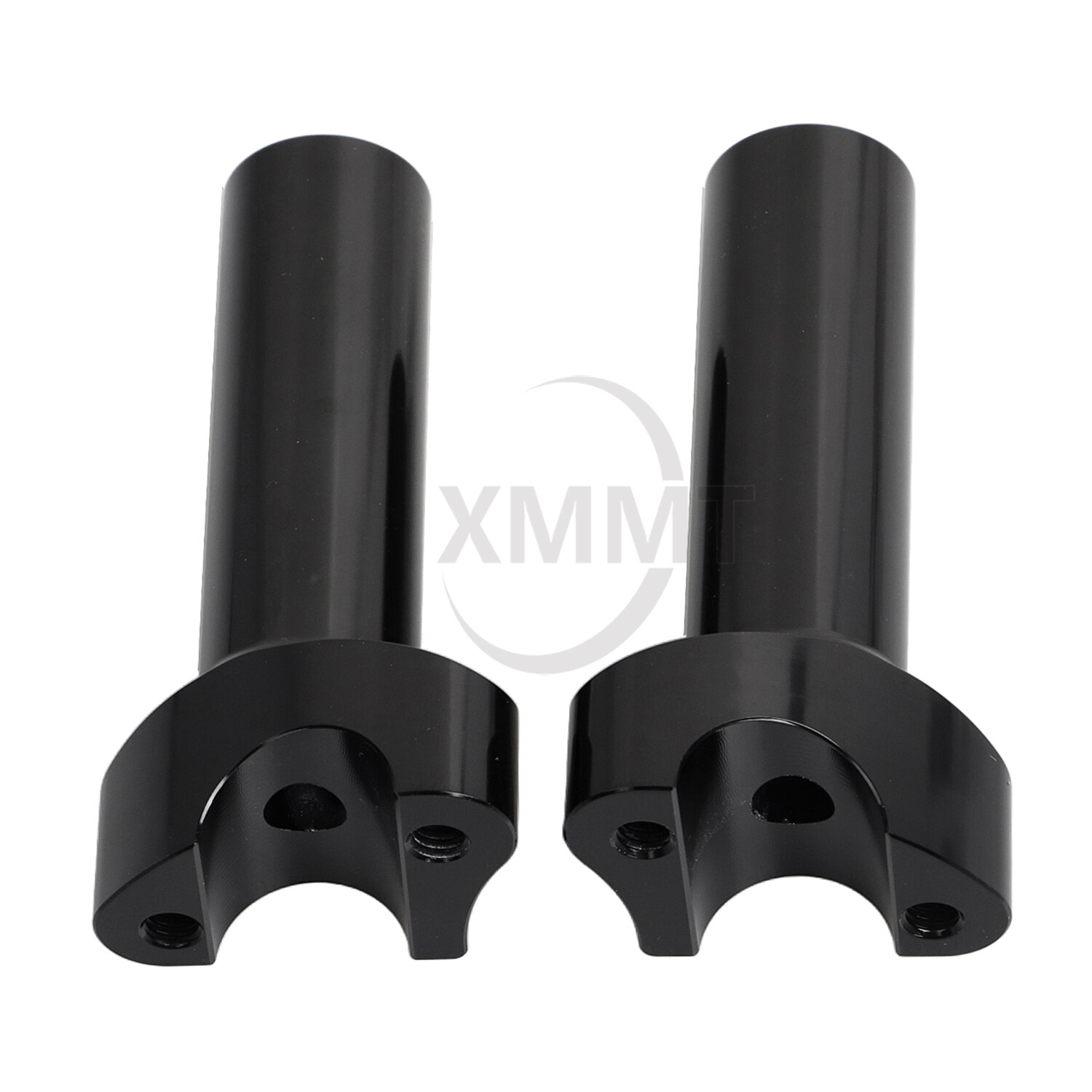 Black 4.5" Straight Handlebar Risers For Harley Dyna Heritage Softail Road King