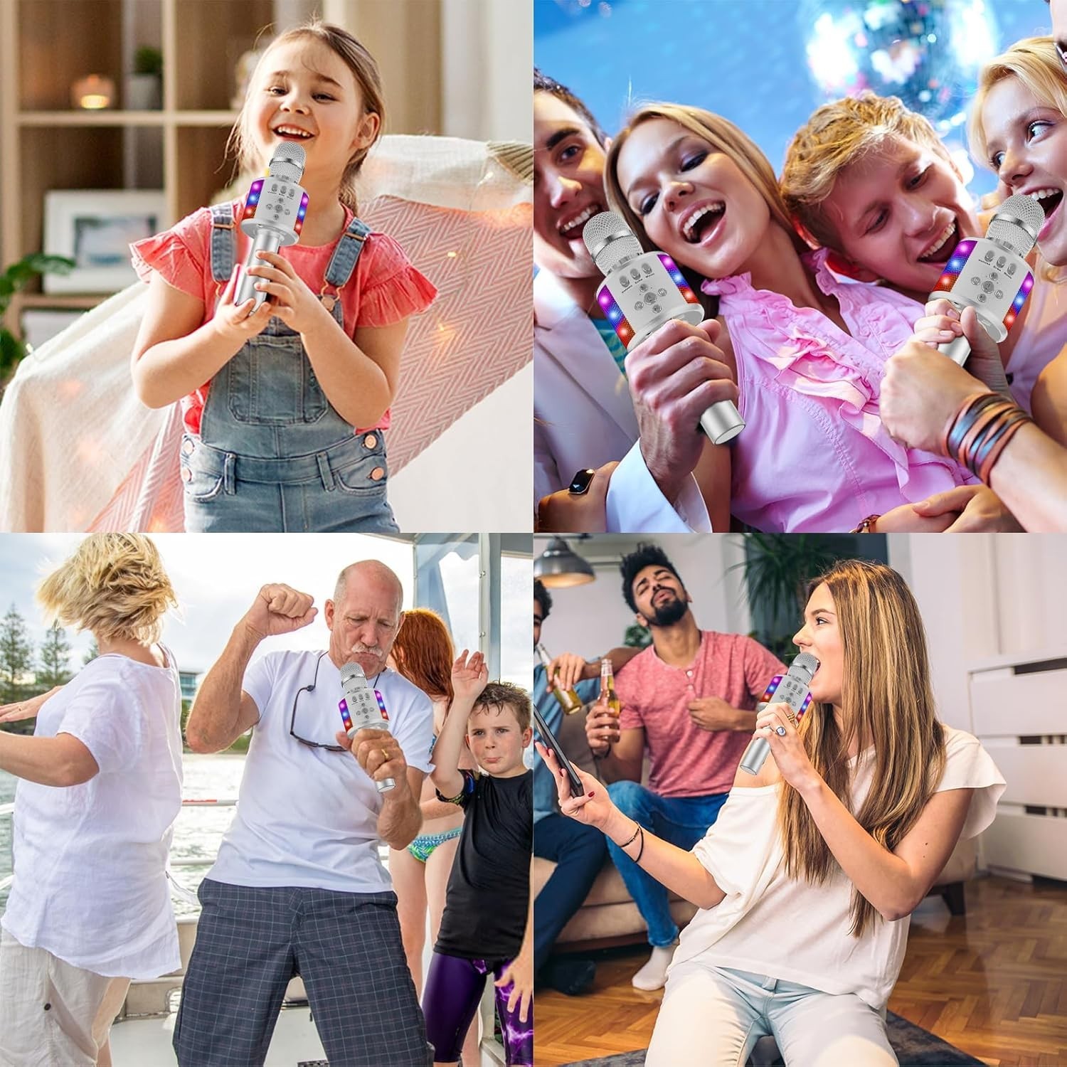 Kids & Adults Singing Microphone – Bluetooth, Echo Effect & Portable Design