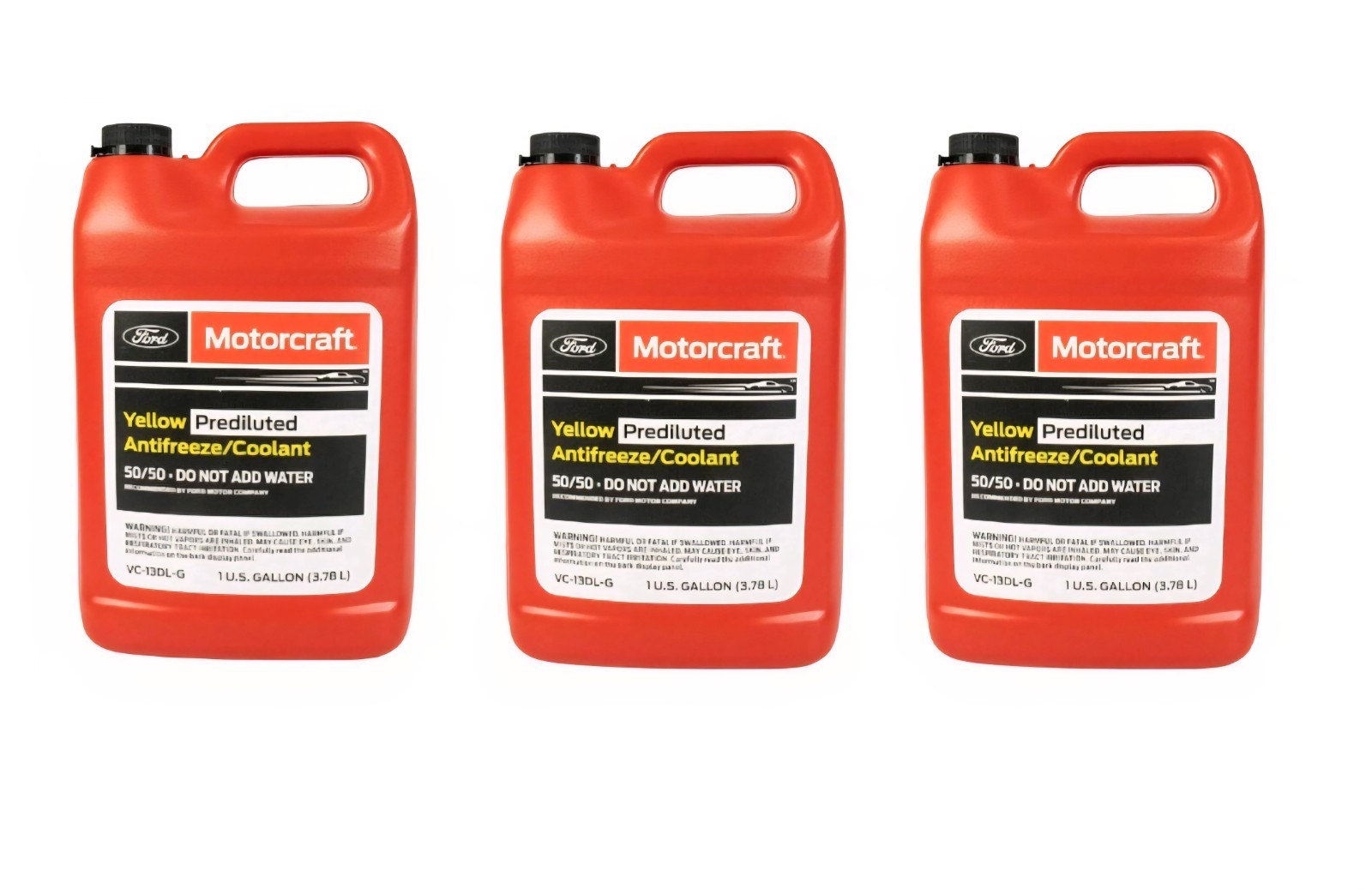 OEM Genuine Ford Motorcraft VC-13Dl-Gx3 Gallon Gold Coolant Prediluted 50/50 USA