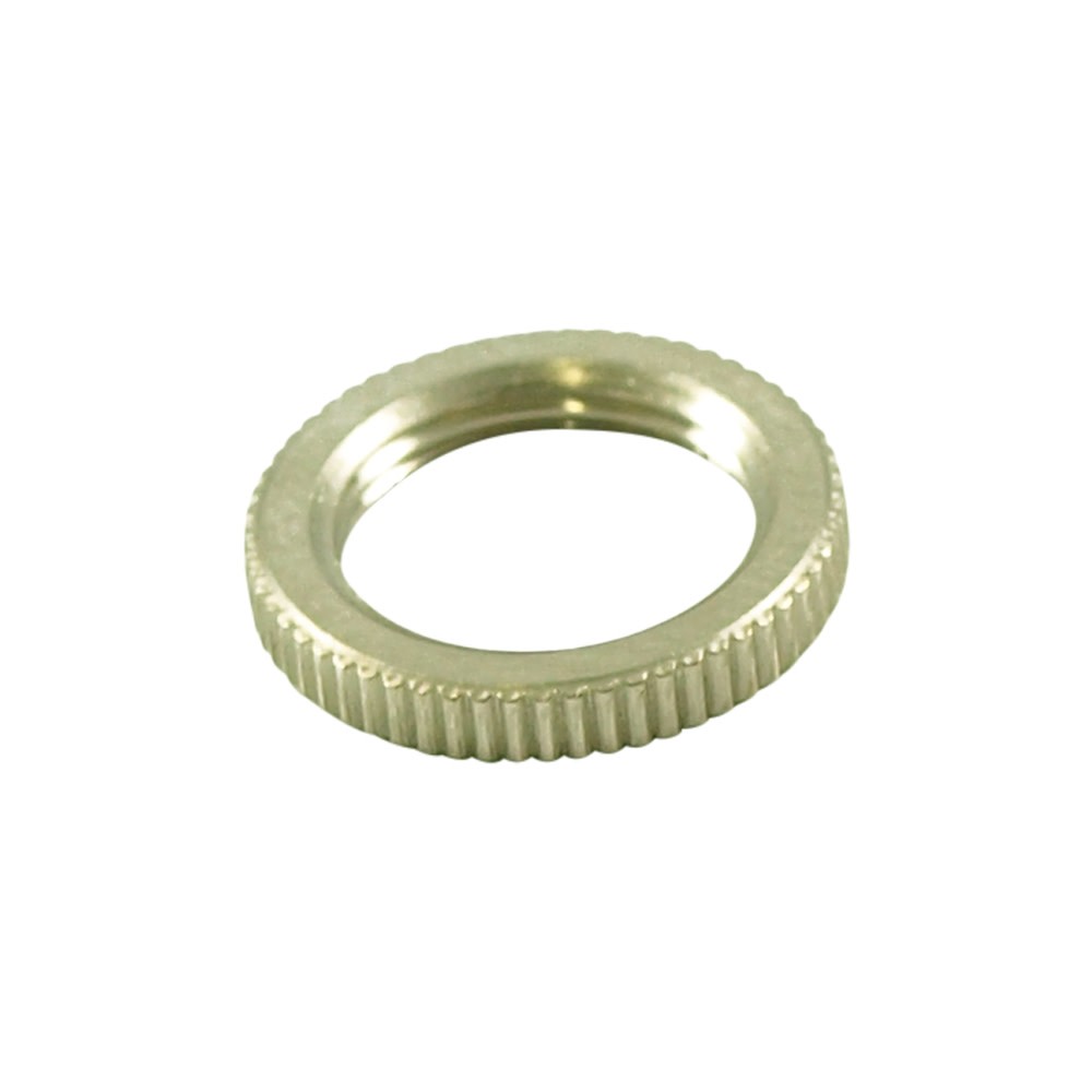 Switchcraft Knurled Toggle Switch Nut,  Flat - Nickel (Metric)