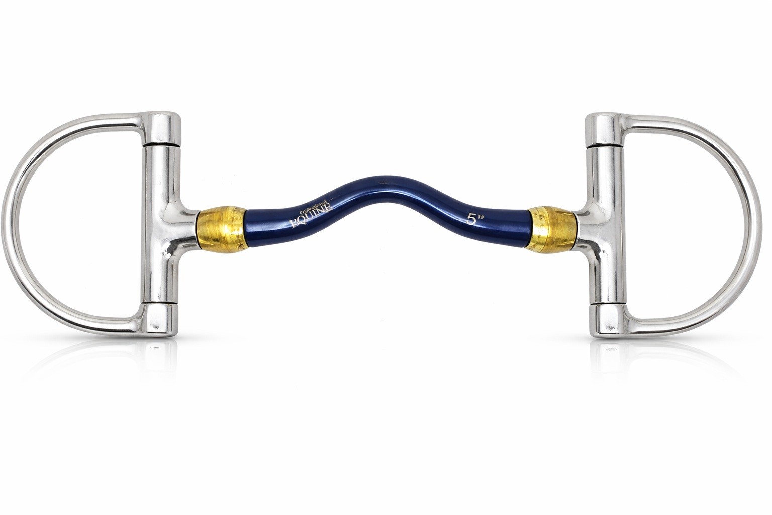 SS Dee Ring   Mouth Sweet Iron Mullen Medium Port Snaffle Bit 35651