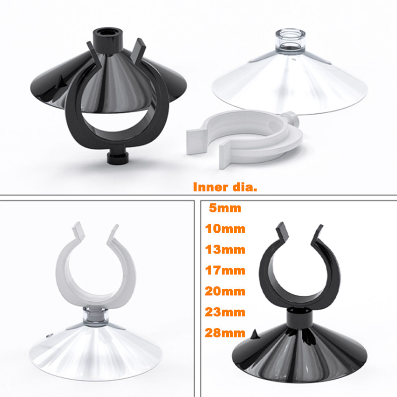 Plastic Suction Cup Tube Clamp Sucker Suction Cup Holder Bracket Hose Pipe