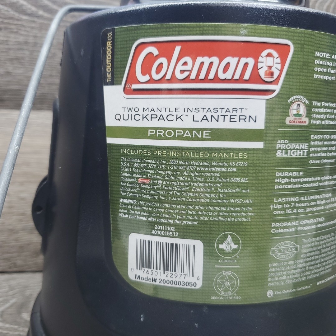 Coleman Two Mantle Instastart QuickPack Propane Lantern w/Hard Case #5159