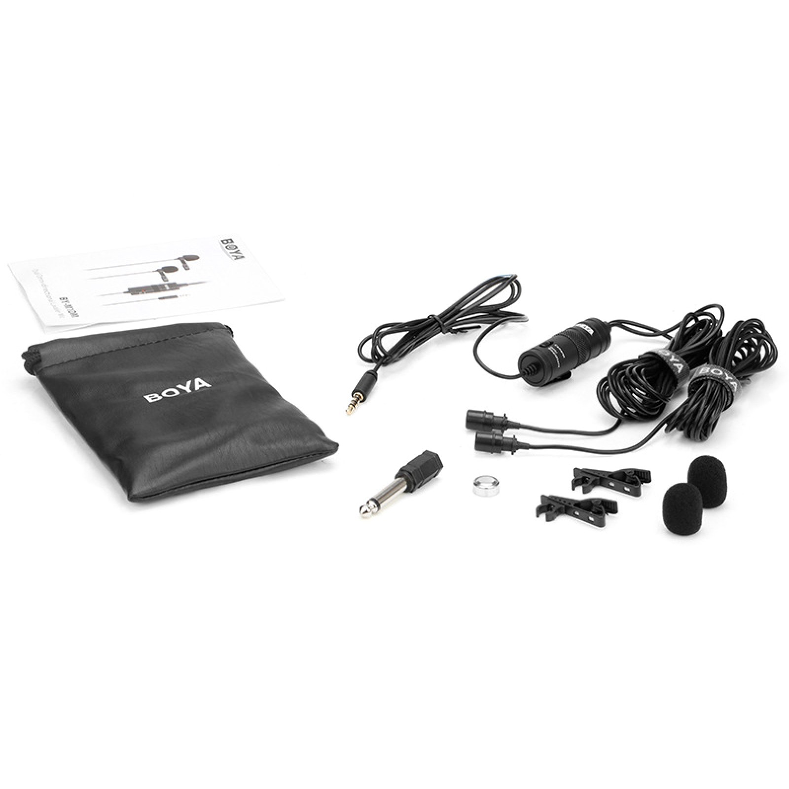 BY-M1DM Dual Omni-directional Lavalier Microphone For Android Smartphone A