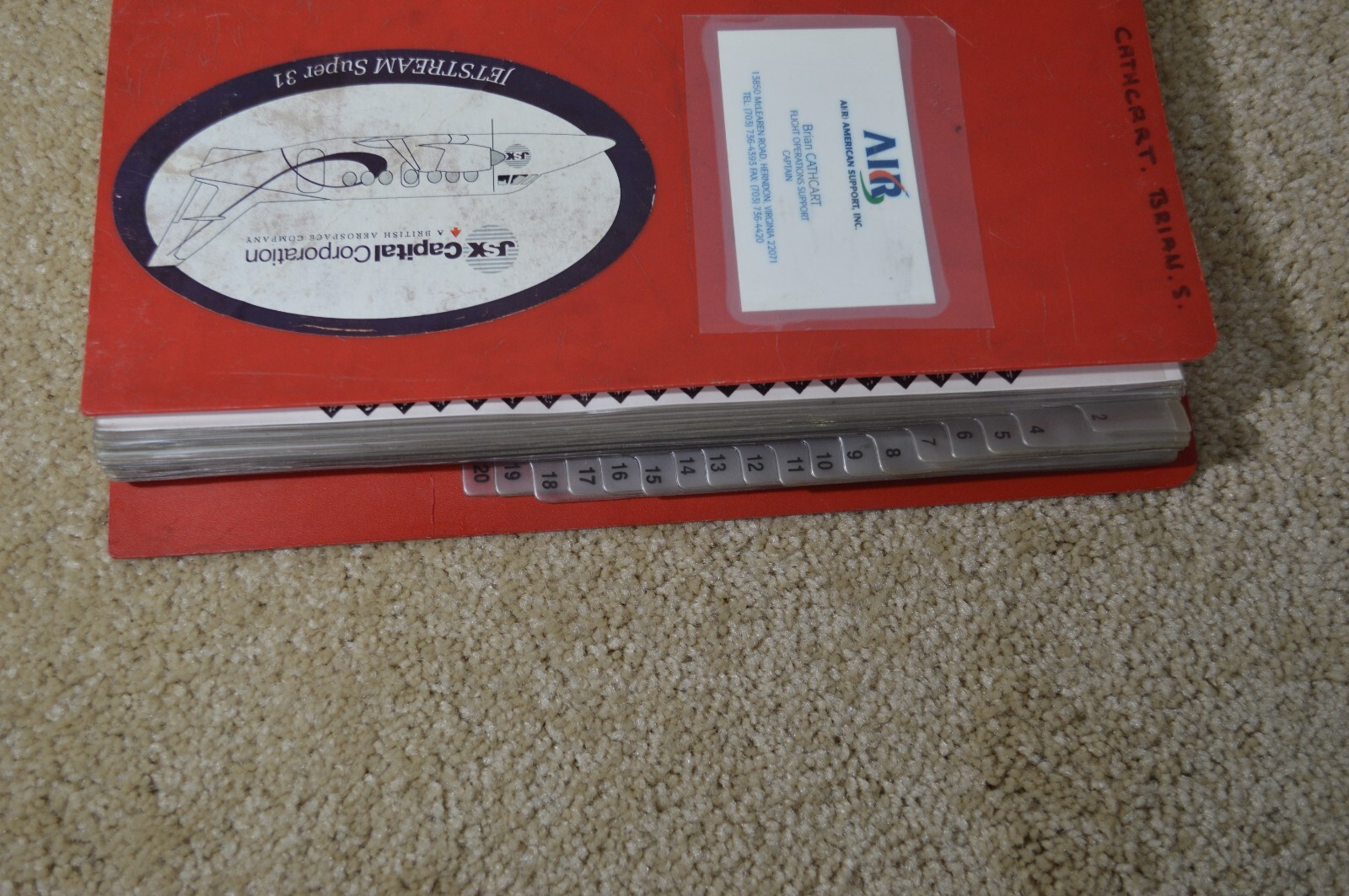 JETSTREAM 3200 MANUFACTURES OPERATING MANUAL PT 1 USED