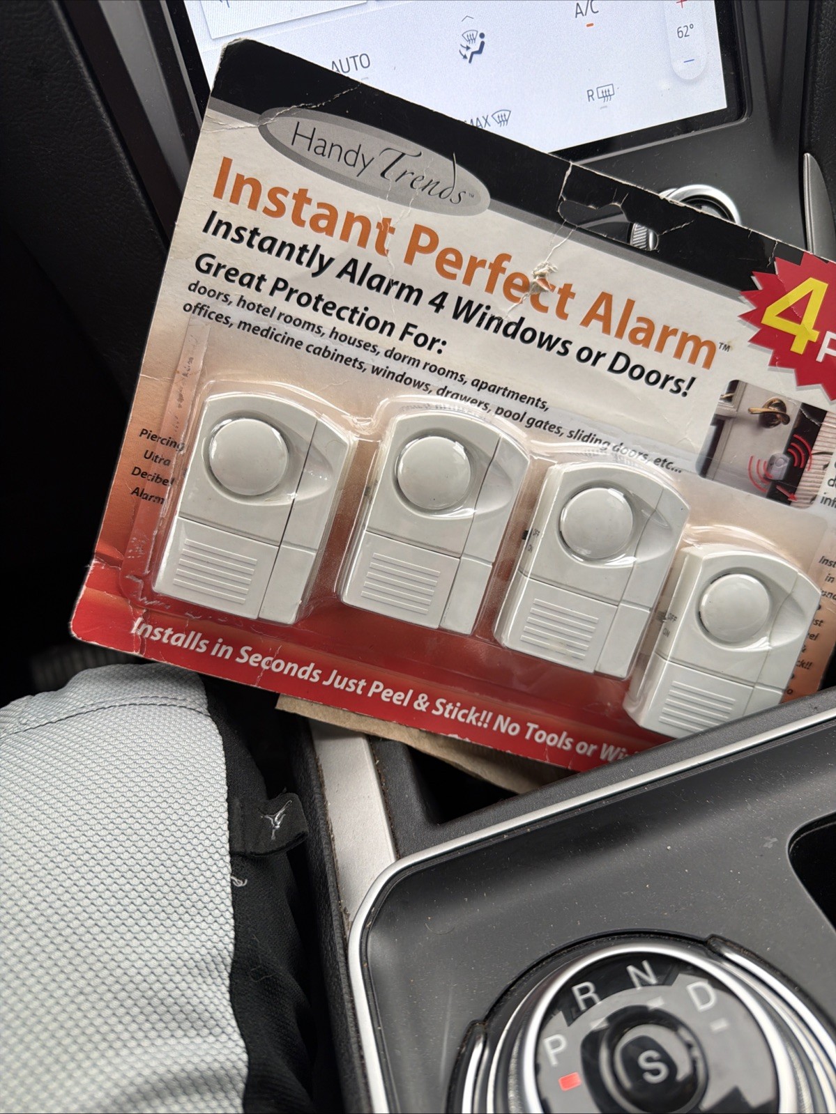 Handy Trends Instant Perfect Alarm 4 Pack for Doors🚪 Windows Peel & Stick NEW
