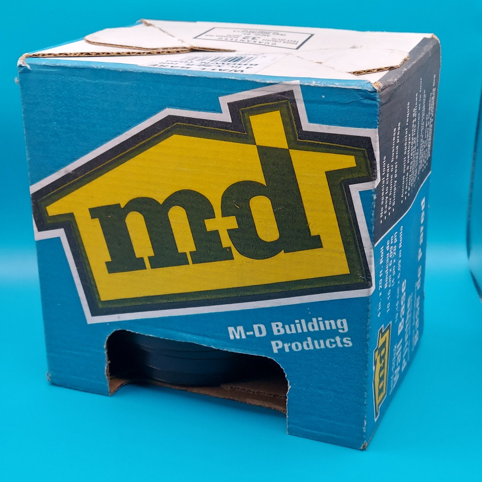 MD Building Products 4 Inch x 20 Feet Brown Self Stick Vinyl Wall Base NEW