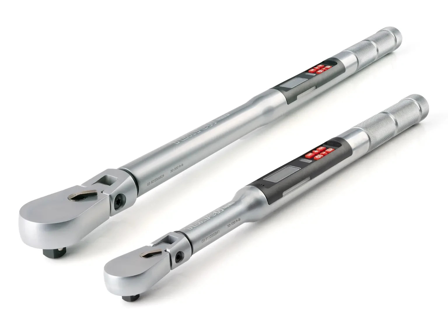 3/8, 1/2 Inch Drive 90-Tooth Flex Head Dual-Direction Electronic Torque Wrench