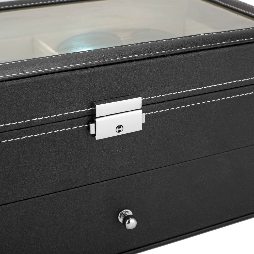 12 Piece Eyeglasses Storage and Glasses Display Drawer Lockable Case Organizer