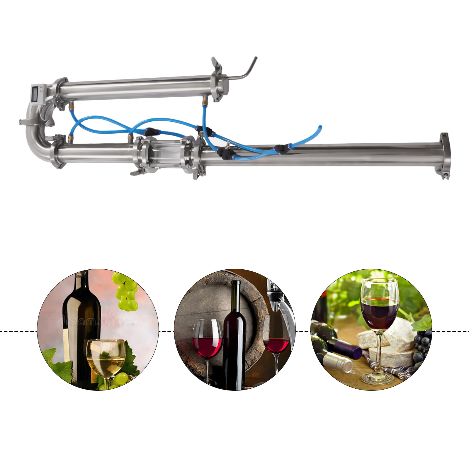 2 inch Stainless Still Moonshine Reflux Distilling Column Brew Wine Making Tool
