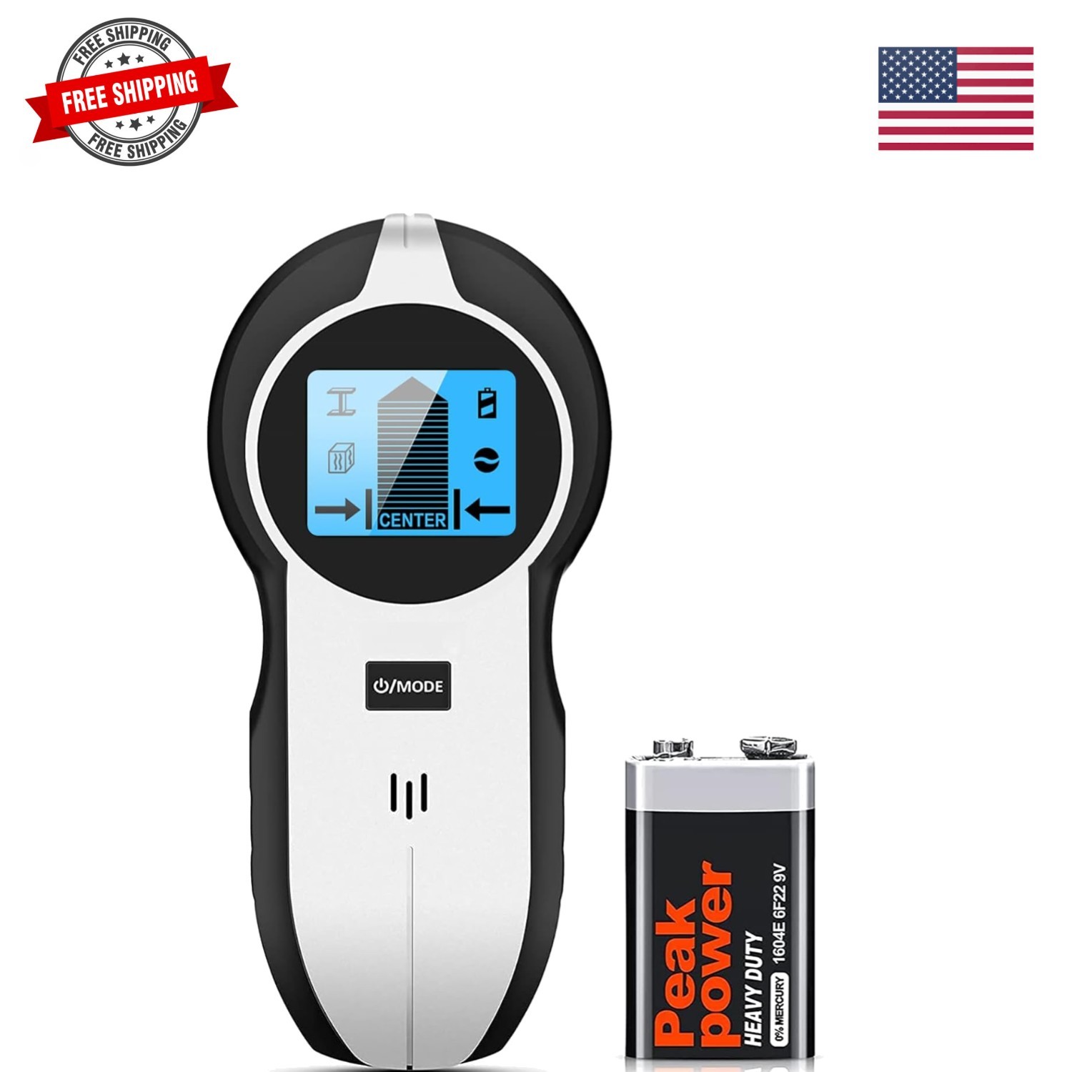 Stud Finder Wall Scanner 5 in 1 Upgraded Electronic Wall Scanner wi Battery f...