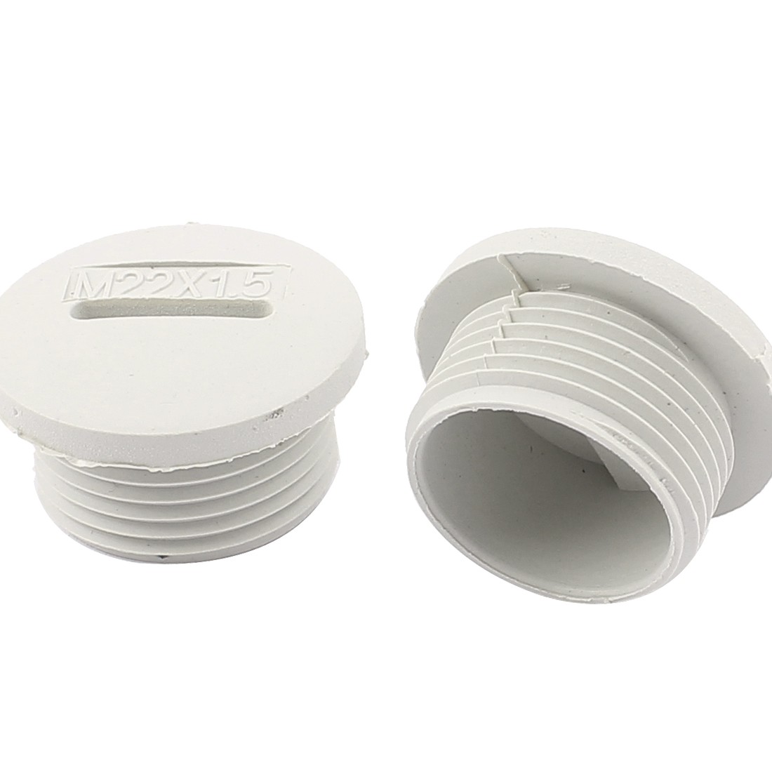 20pcs Grey Nylon Insert Blanking Cap End Bung Threaded M22 x 10mm